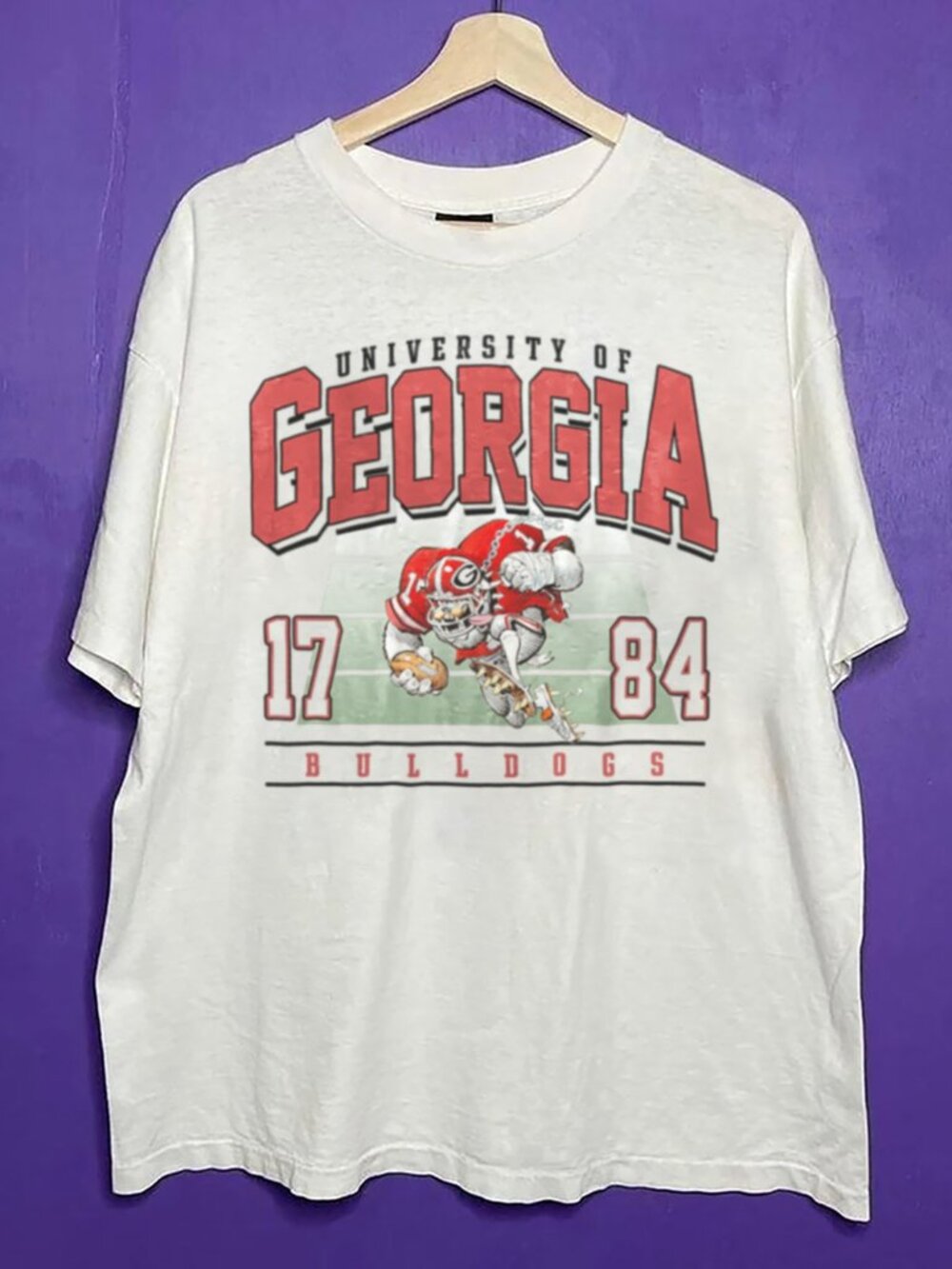 Vintage University of Georgia Shirt, Retro Georgia Bulldogs Football Shirt Tee